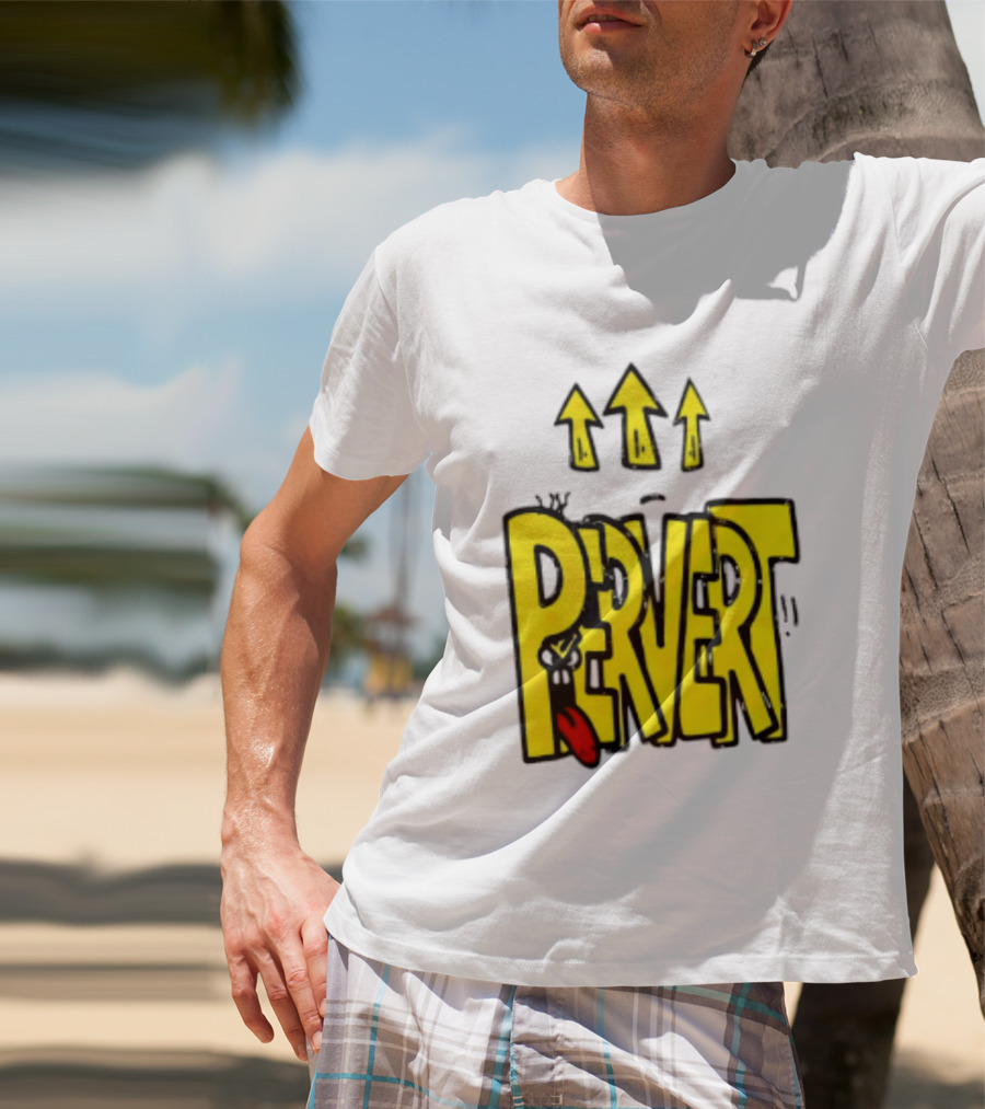 Pervert Urban Edgy Graffiti Arrows Tongue Streetwear T-Shirt