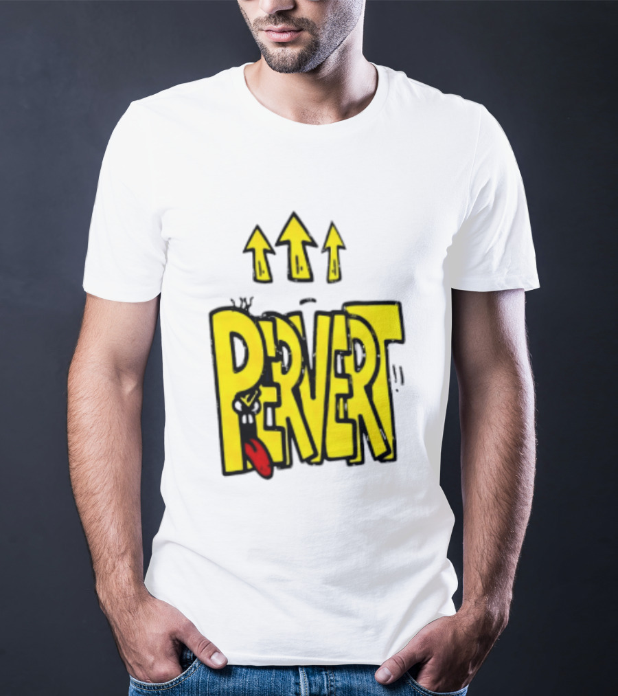 Pervert Urban Edgy Graffiti Arrows Tongue Streetwear T-Shirt