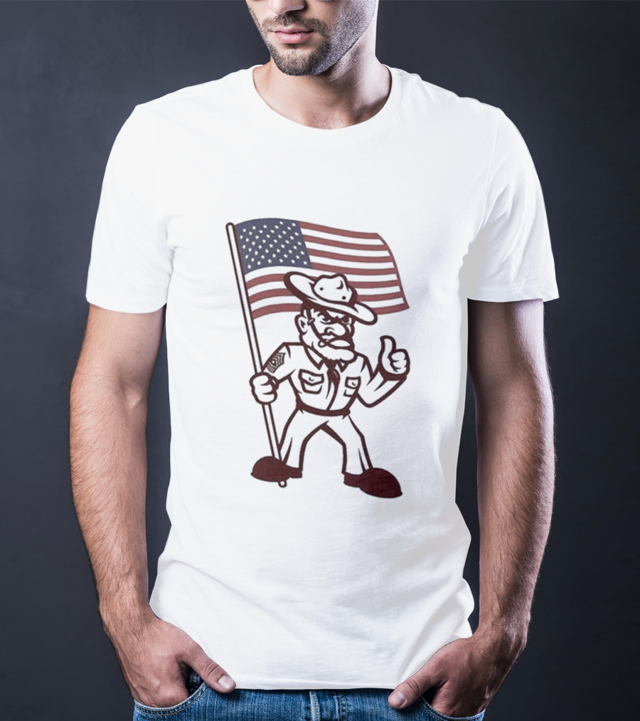 Texas A&M Aggies 12th Man Patriotic American Flag T-Shirt