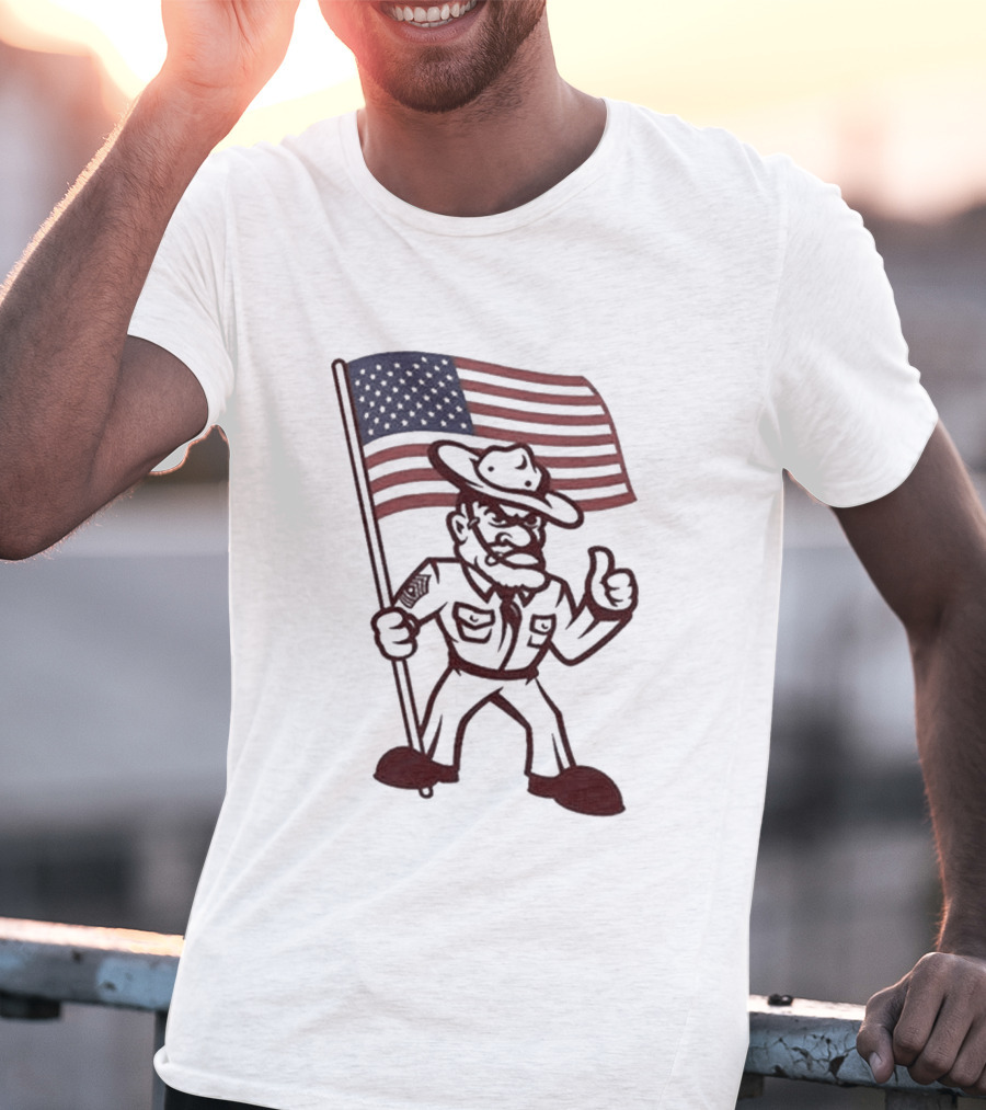 Texas A&M Aggies 12th Man Patriotic American Flag T-Shirt