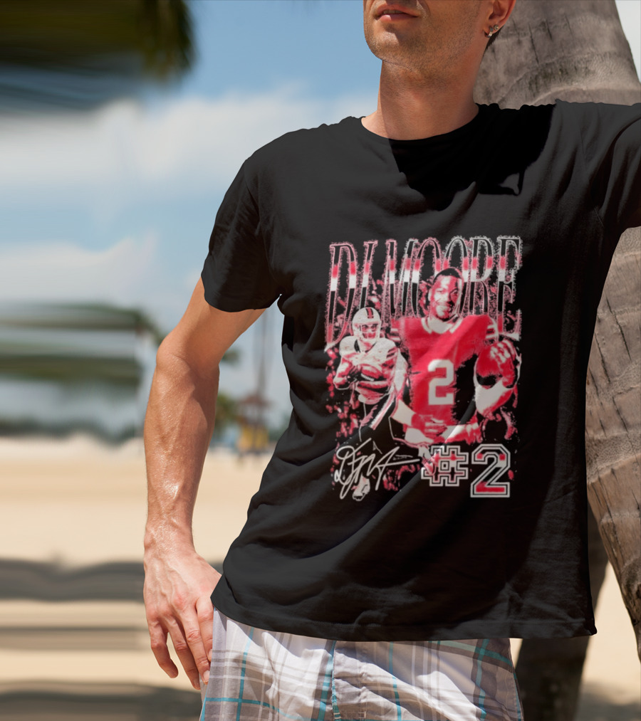 DJ Moore Number 2 Signature 2026 Bills Football Player T-Shirt