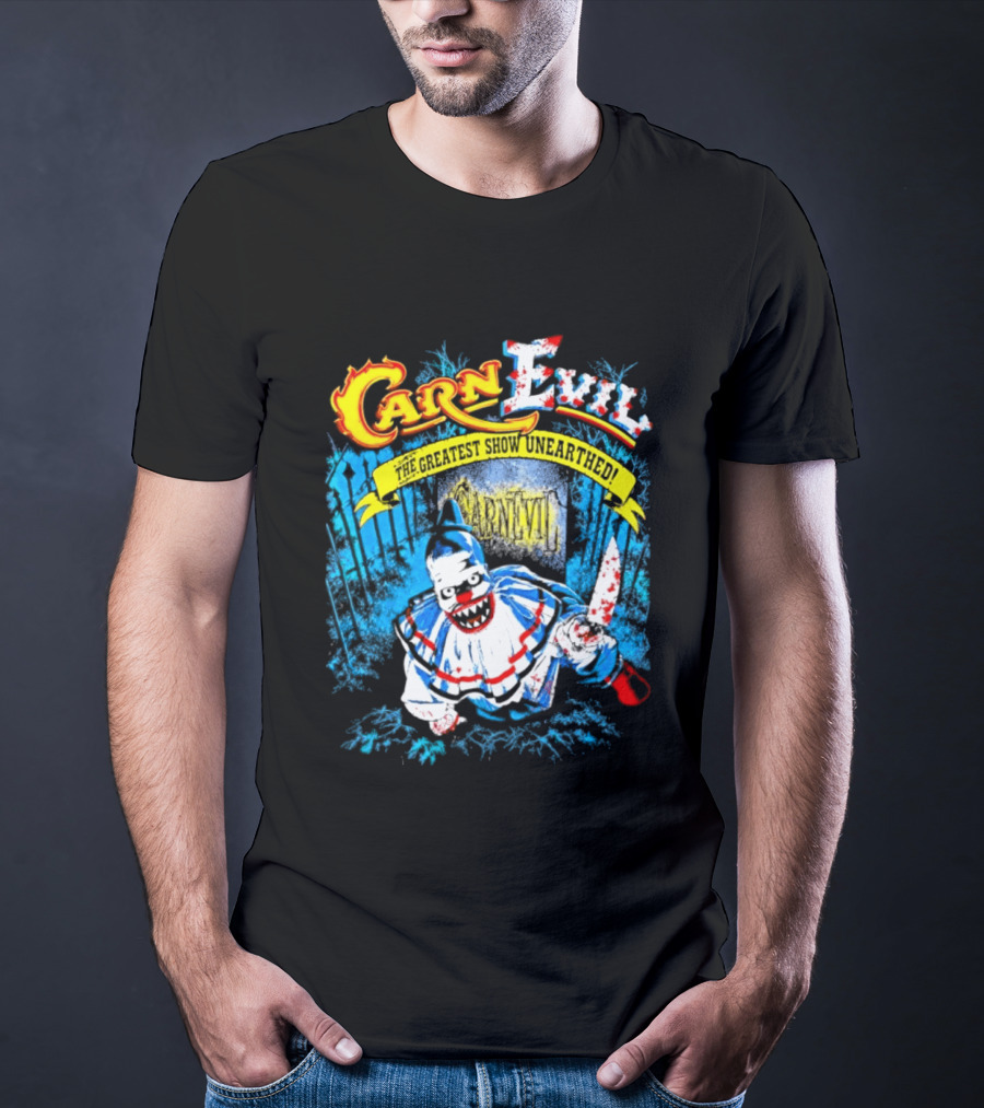 CarnEvil The Greatest Show Unearthed Creepy Clown Horror T-Shirt