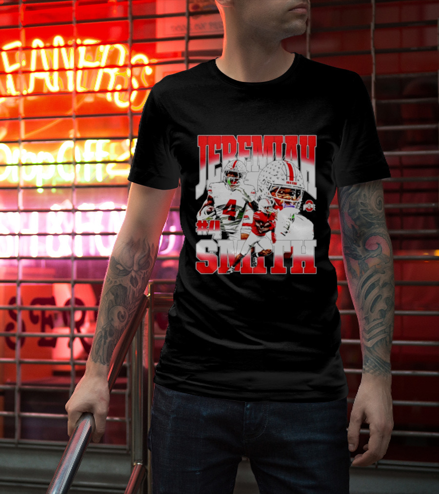 Jeremiah Smith Ohio State Buckeyes 4 NCAA Football Player T-Shirt
