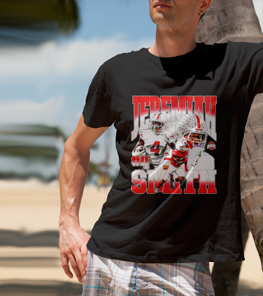Jeremiah Smith Ohio State Buckeyes 4 NCAA Football Player T-Shirt