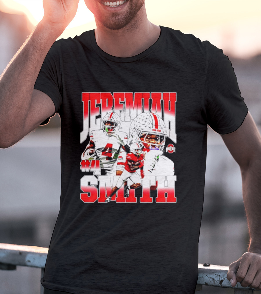Jeremiah Smith Ohio State Buckeyes 4 NCAA Football Player T-Shirt