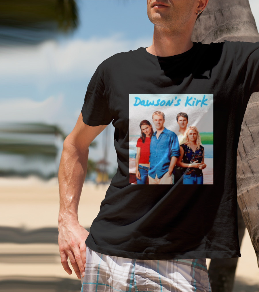 Dawson's Kirk 90s TV Cast Scenic Backdrop T-Shirt