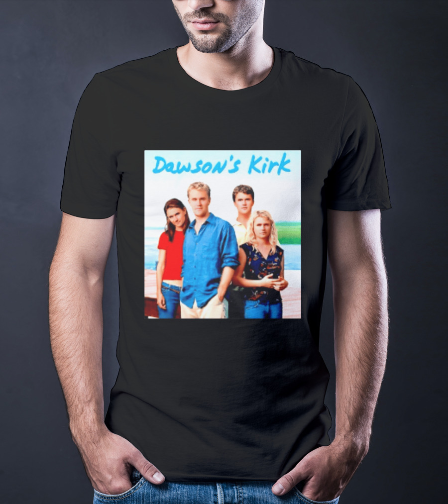 Dawson's Kirk 90s TV Cast Scenic Backdrop T-Shirt