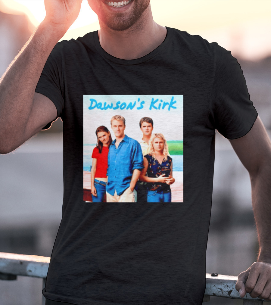 Dawson's Kirk 90s TV Cast Scenic Backdrop T-Shirt