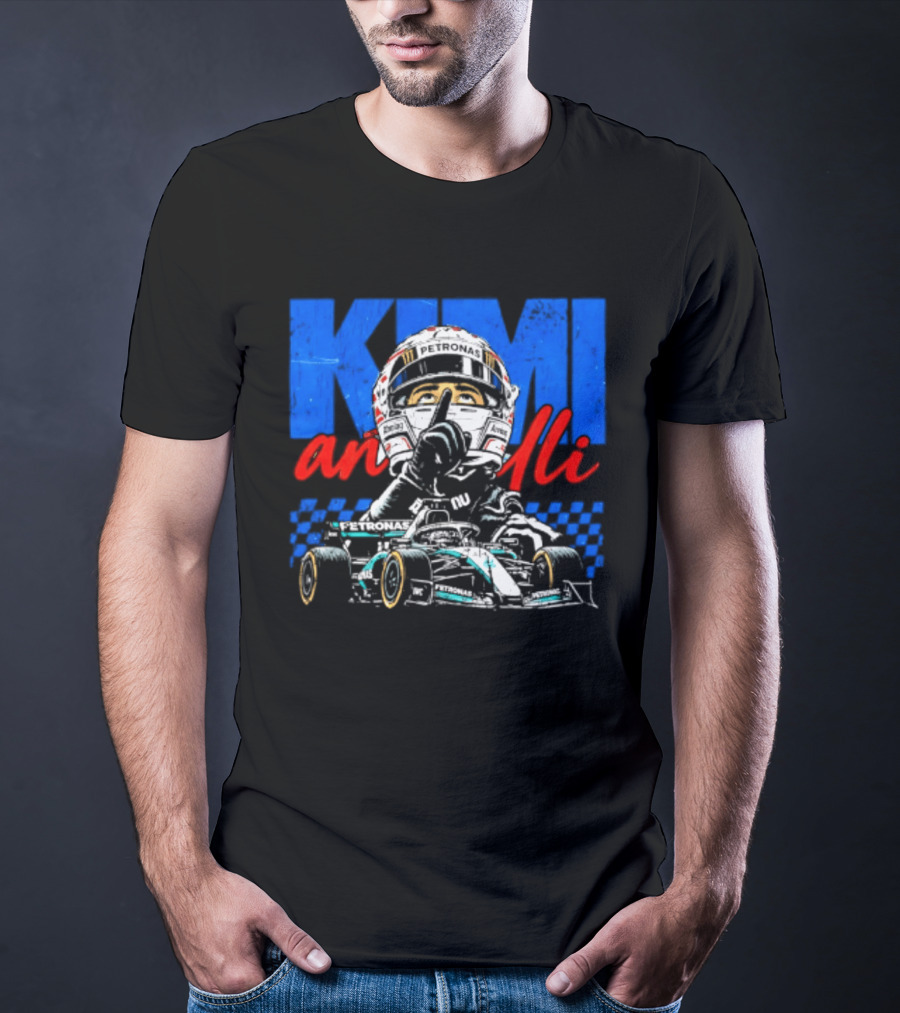 Kimi Antonelli F1 Racing Shhh Karting Racer Helmet T-Shirt