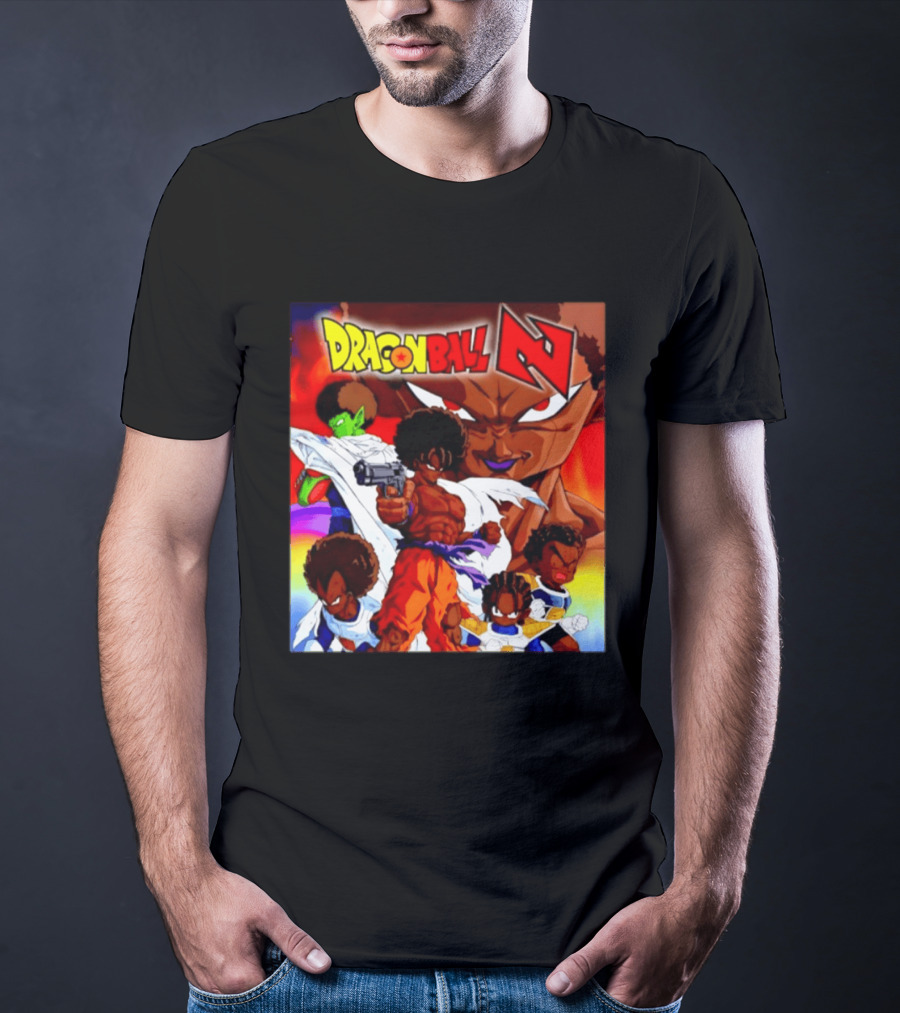 Dragon Ball Z Afro Characters Anime Goku Parody Fusion T-Shirt