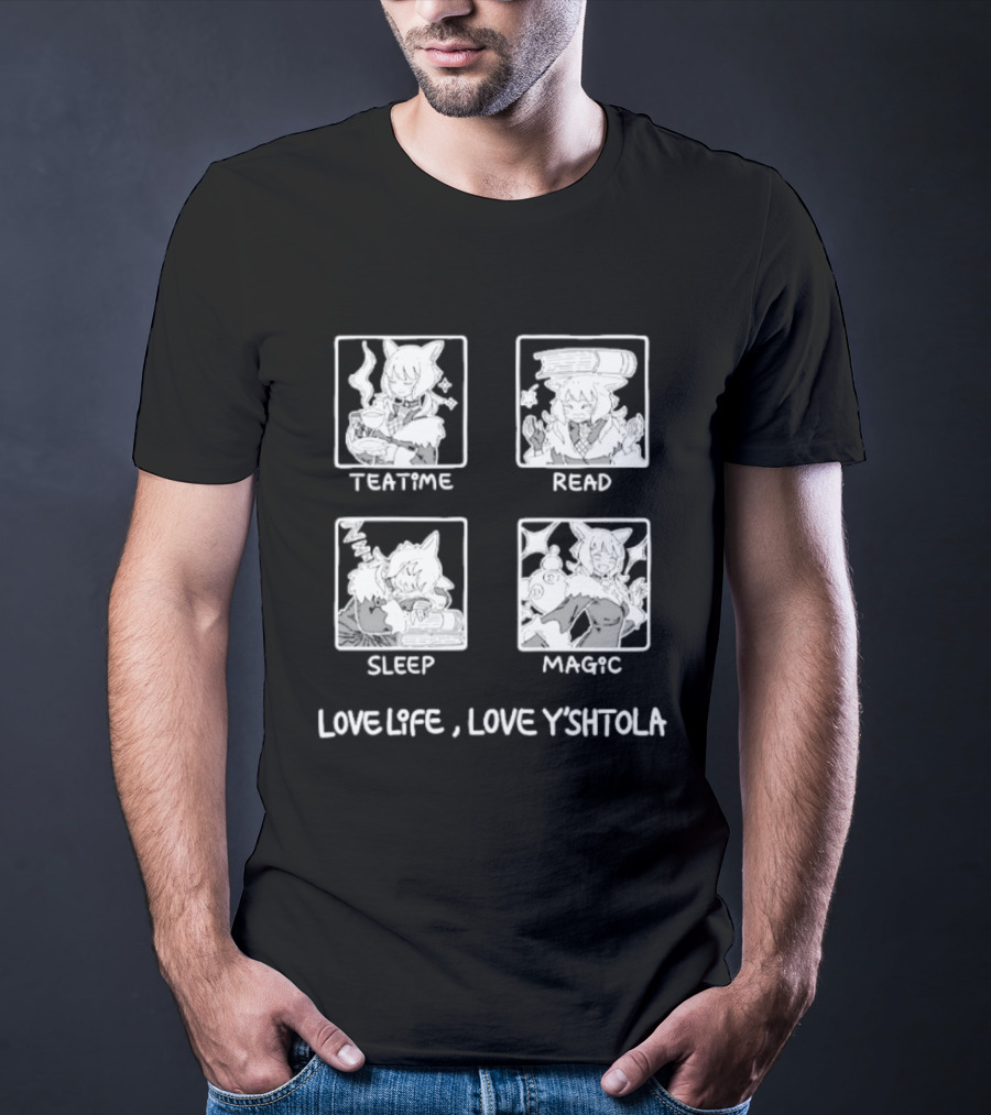 Love Life Y'shtola Teatime Read Sleep Magic T-Shirt