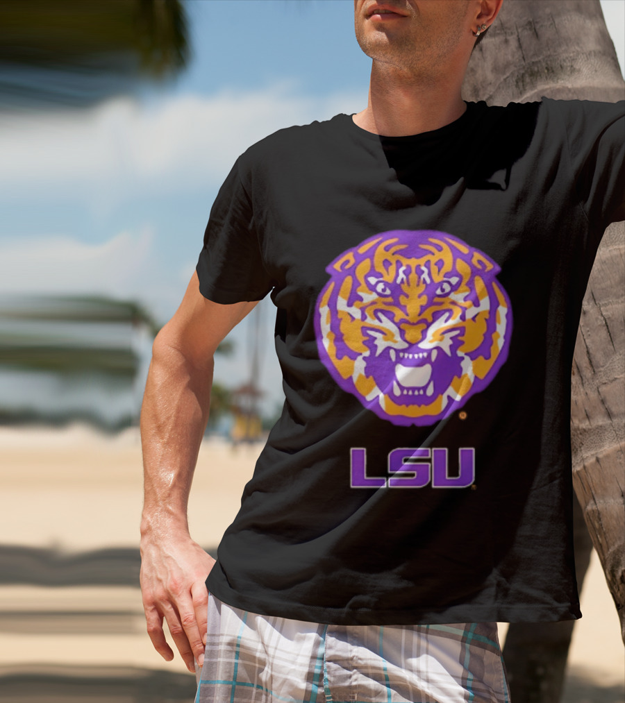 LSU Tigers NCAA Football Tiger Head T-Shirt