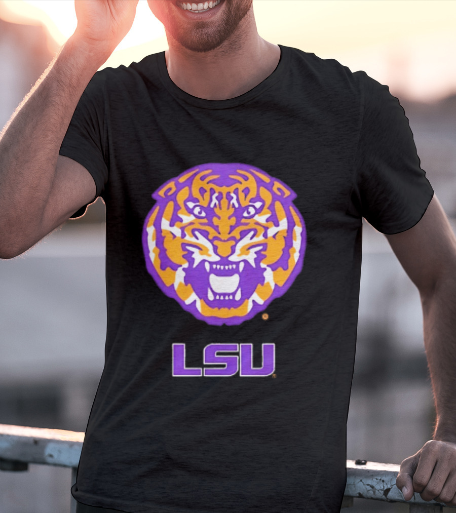 LSU Tigers NCAA Football Tiger Head T-Shirt