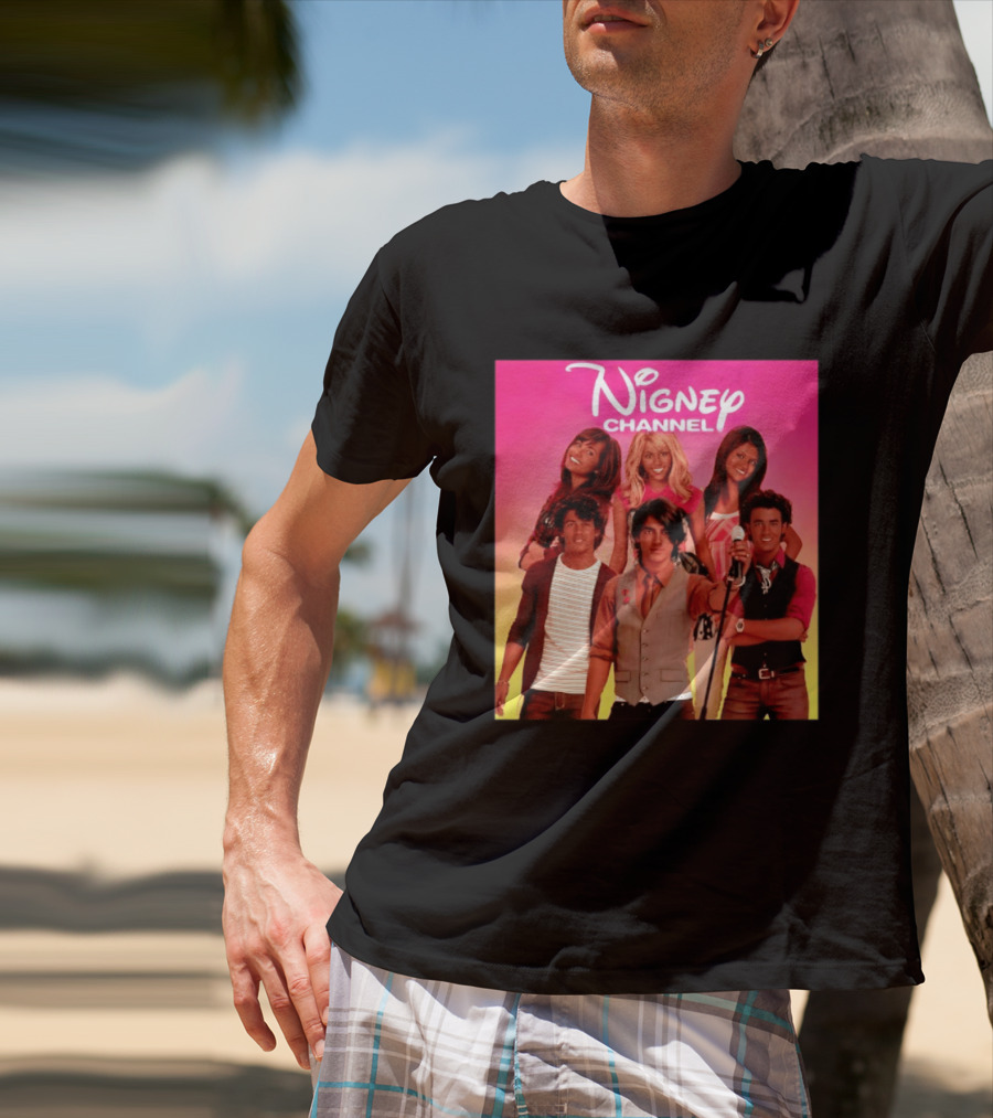 Nigney Channel Jonas Brothers Y2K Meme Vintage Throwback T-Shirt