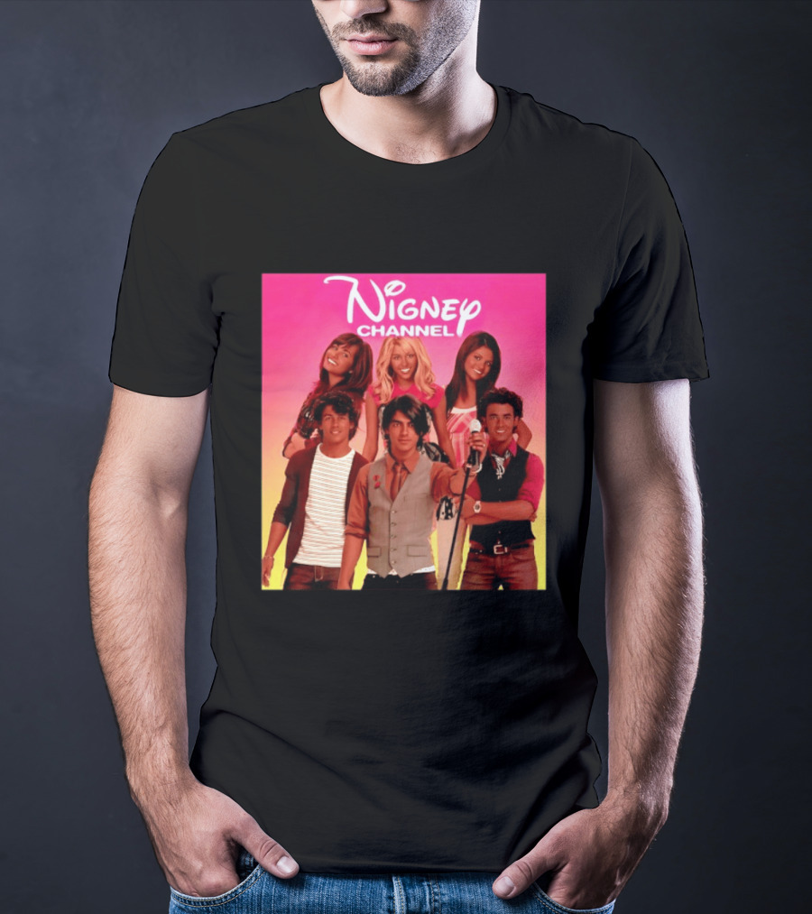 Nigney Channel Jonas Brothers Y2K Meme Vintage Throwback T-Shirt