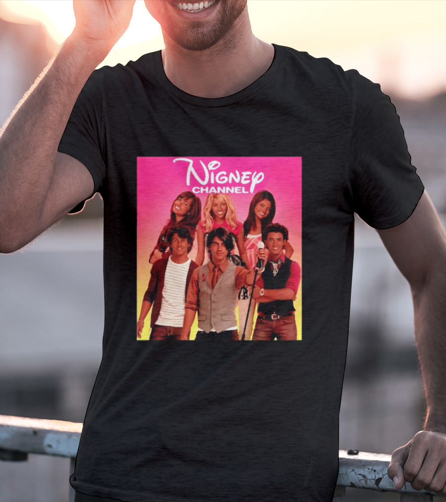Nigney Channel Jonas Brothers Y2K Meme Vintage Throwback T-Shirt
