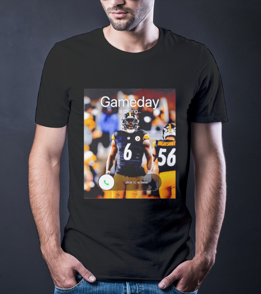 Gameday Is Calling Patrick Queen Pittsburgh Steelers Slide To Answer T-Shirt