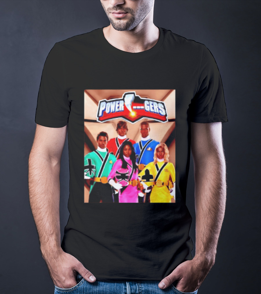 Power Rangers SPD Team Uniforms Super Sentai Action Figures T-Shirt