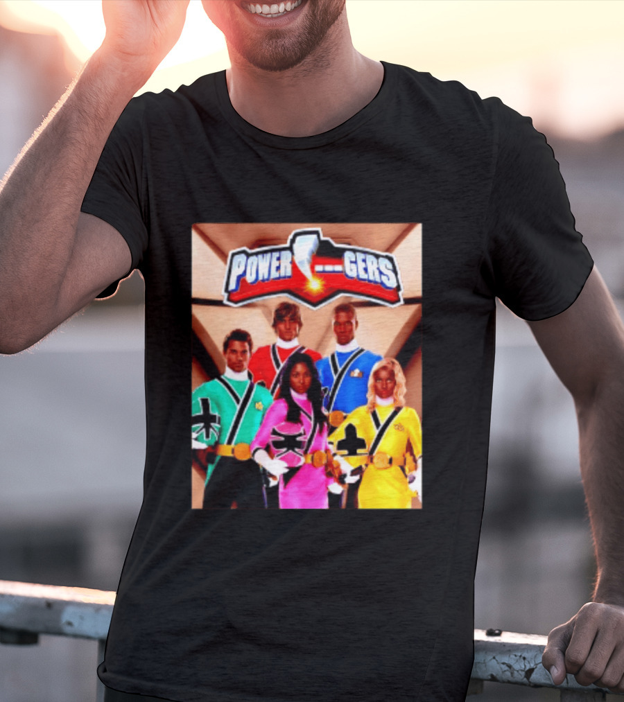 Power Rangers SPD Team Uniforms Super Sentai Action Figures T-Shirt