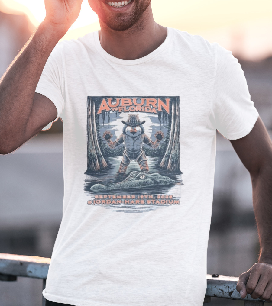 Auburn Vs Florida Football September 19th 2026 Jordan Hare Stadium T-Shirt