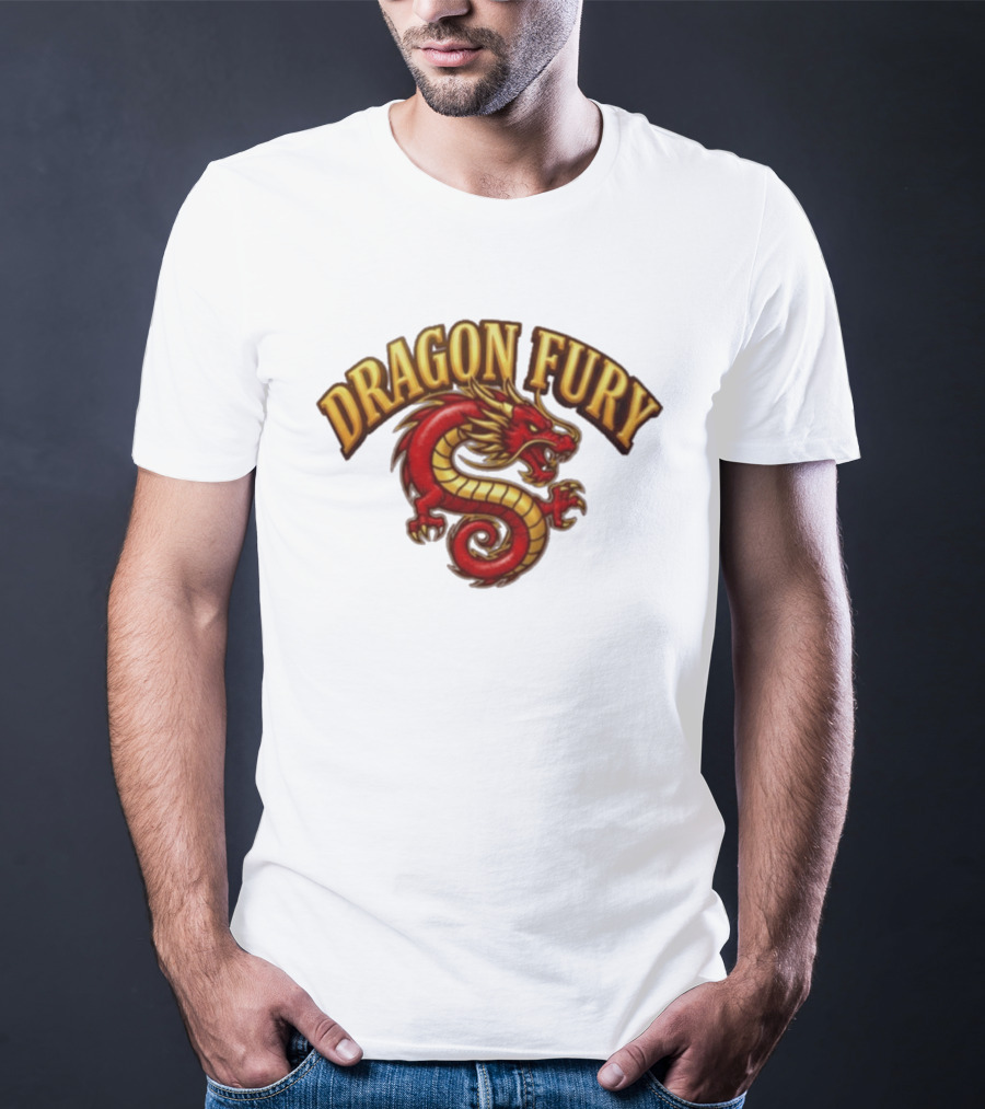 Dragon Fury Red Gold Chinese Dragon T-Shirt