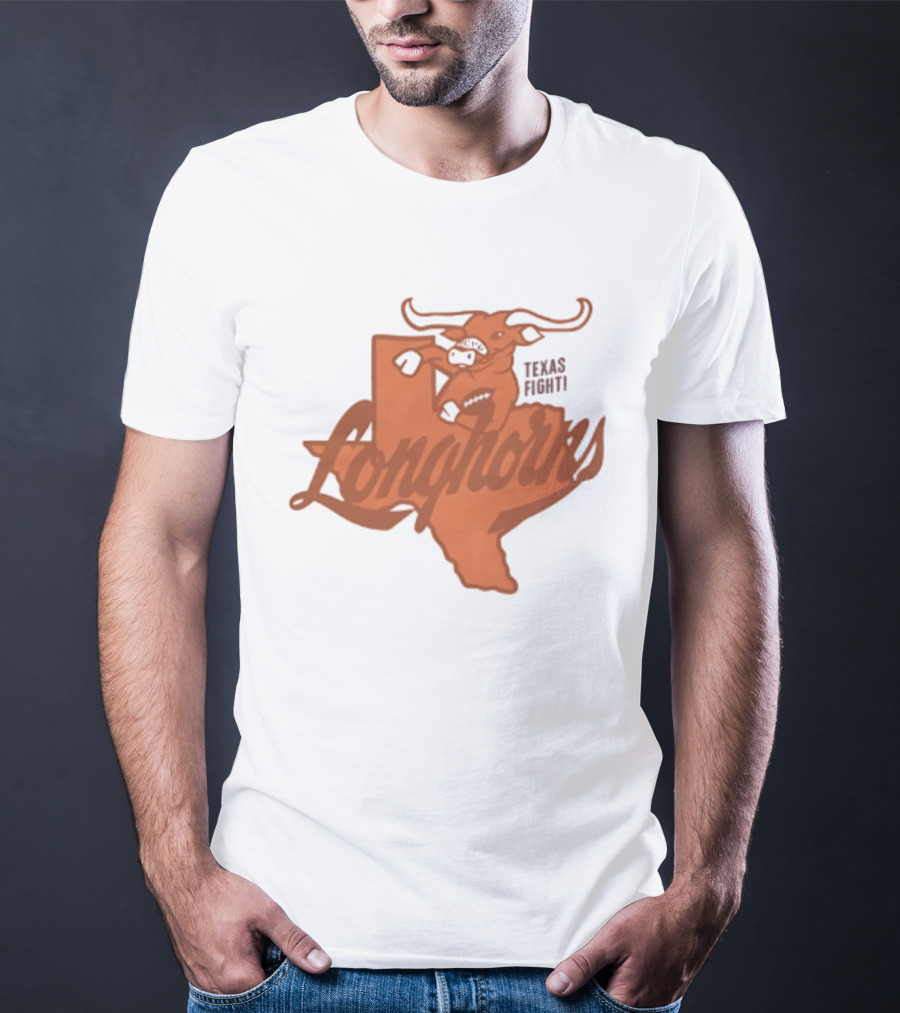 Texas Longhorns Football Texas Fight Map Longhorns T-Shirt