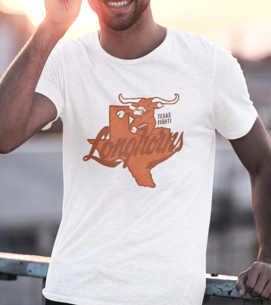 Texas Longhorns Football Texas Fight Map Longhorns T-Shirt