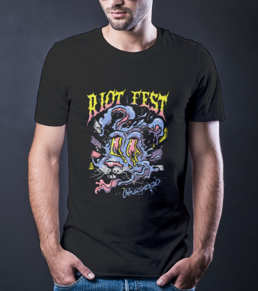 Riot Fest 2026 Chicago Douglass Park Psychedelic Bunny September 18 20 Lineup T-Shirt