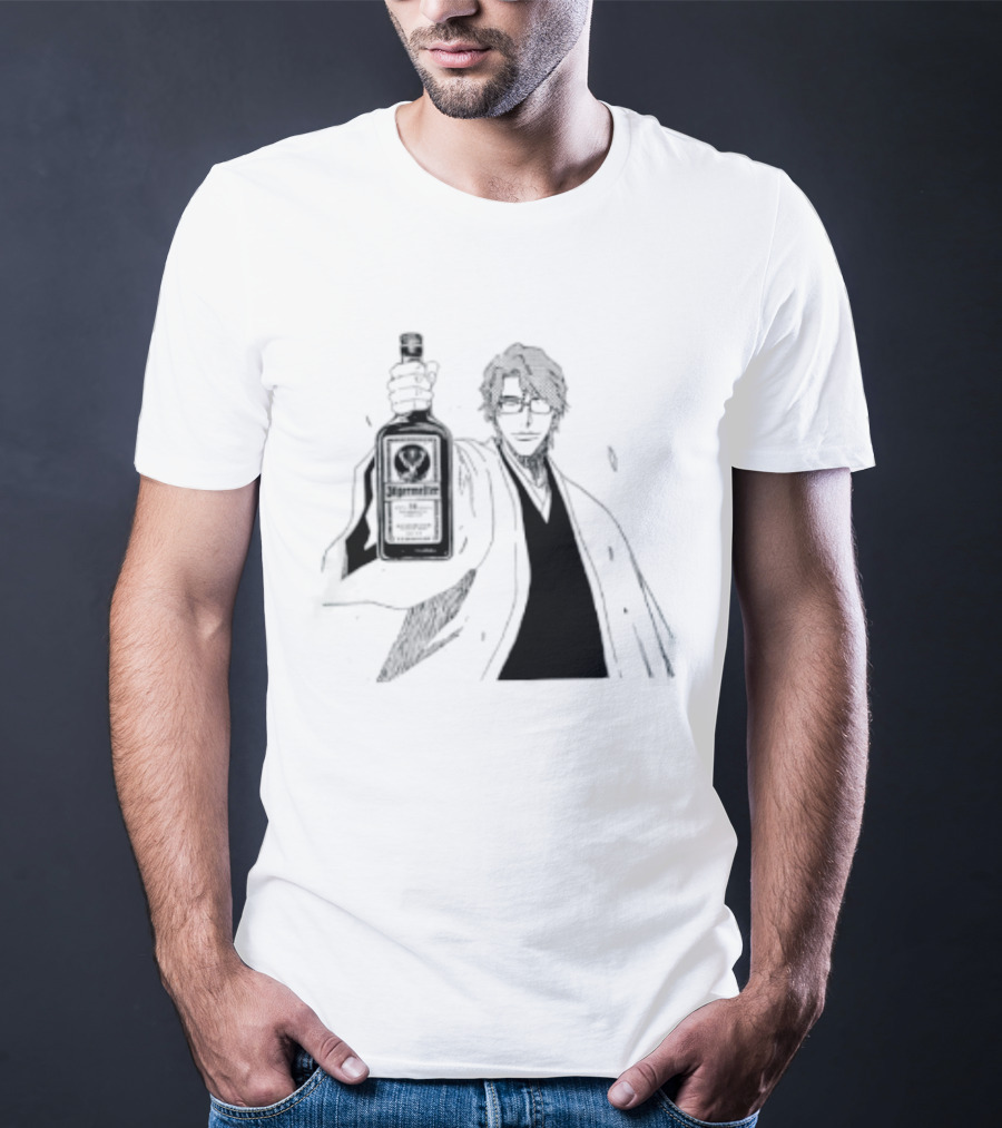 Jagermeister Aizen Sosuke Bleach Anime Collaboration T-Shirt