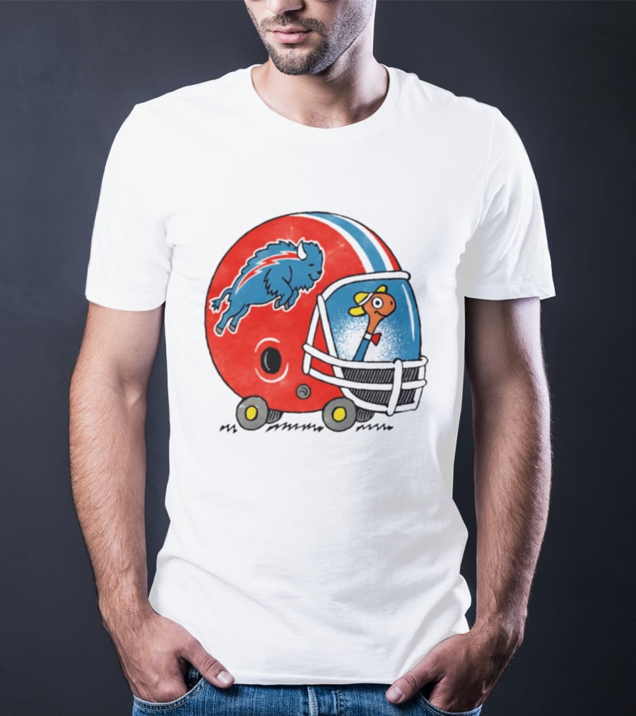 Lowly Worm Wearing Buffalo Bills Football Helmet With Buffalo T-Shirt