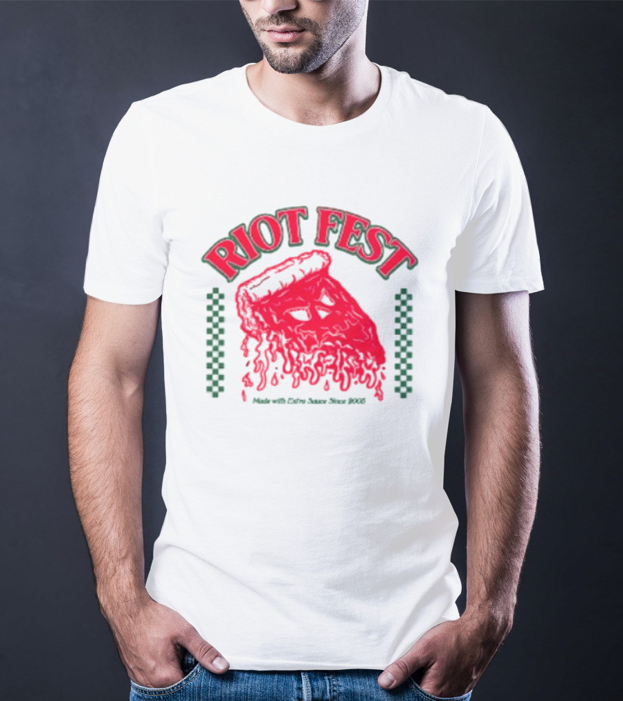 Riot Fest Chicago 2026 Douglass Park September 18 20 Pizza Lineup T-Shirt