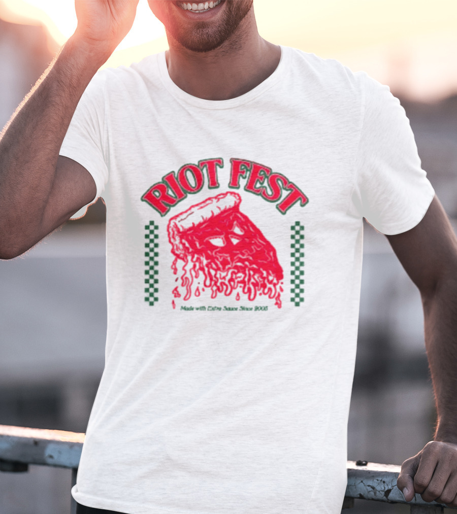Riot Fest Chicago 2026 Douglass Park September 18 20 Pizza Lineup T-Shirt
