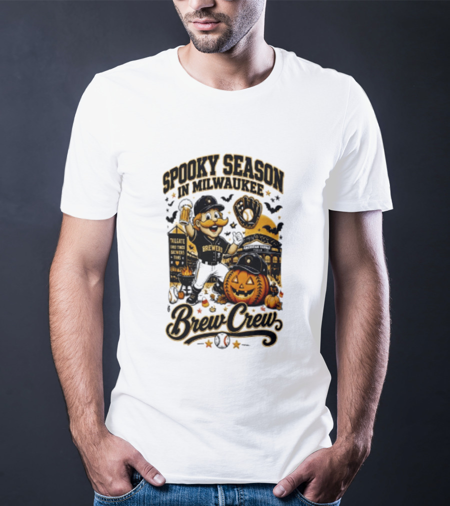 Spooky Season In Milwaukee Brewers Brew Crew Halloween 2026 T-Shirt