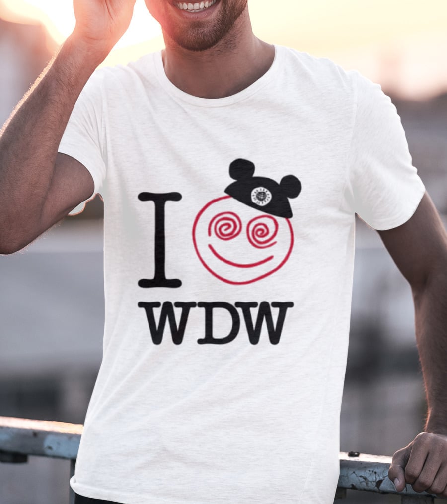 I Love WDW Lost Bros Store All The Time Disney Mickey Hat Smiley Face T-Shirt