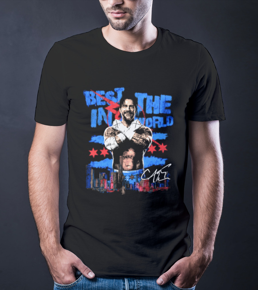 Best In The World CM Punk Chicago Wrestling Signature T-Shirt