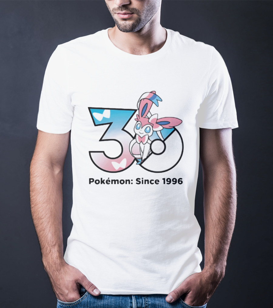 Sylveon Pokémon 30 Years Anniversary Since 1996 Celebration T-Shirt
