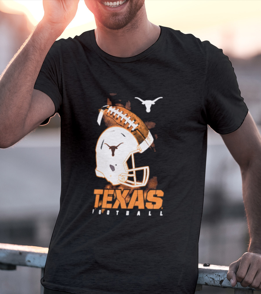 Texas Longhorns Football Helmet Glory NCAA Highlights T-Shirt