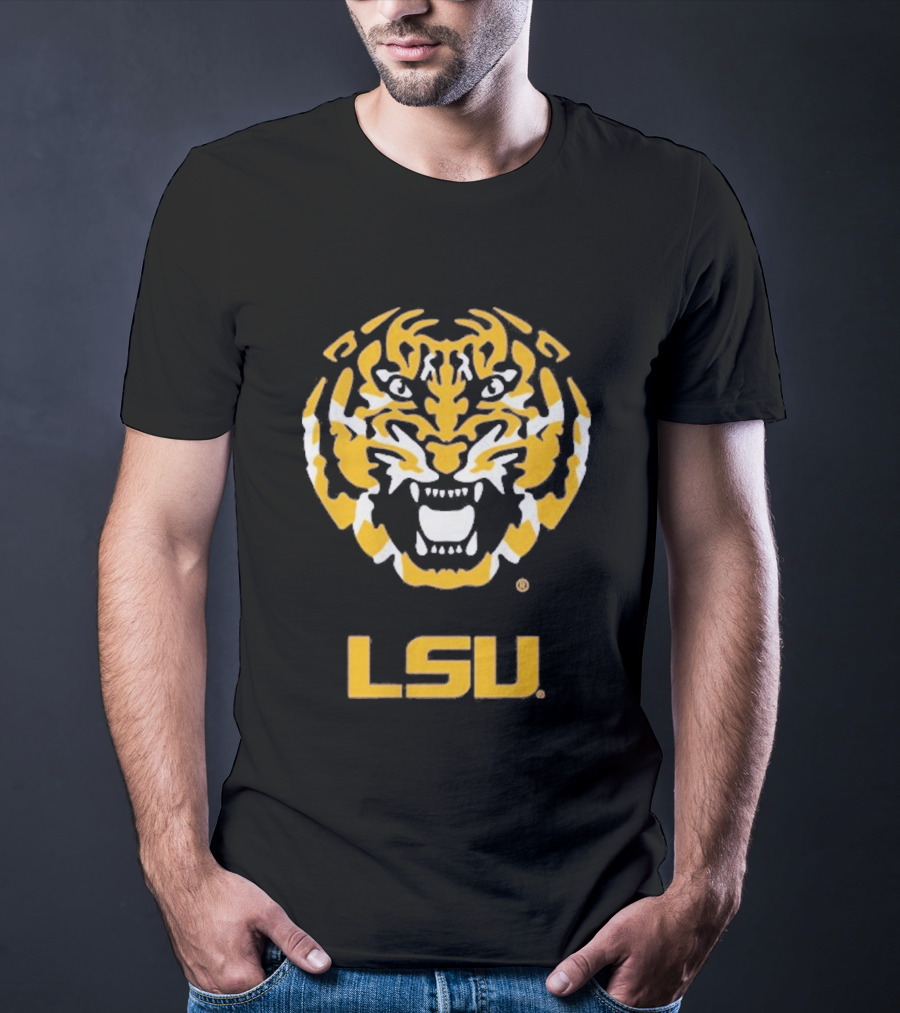 LSU Tigers Fierce Tiger Head T-Shirt
