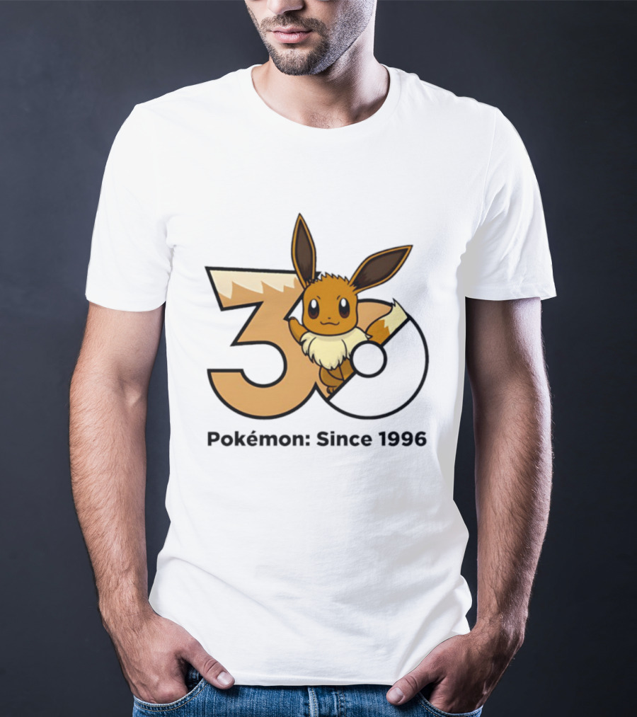 Eevee Pokémon 30th Anniversary Since 1996 Celebration T-Shirt