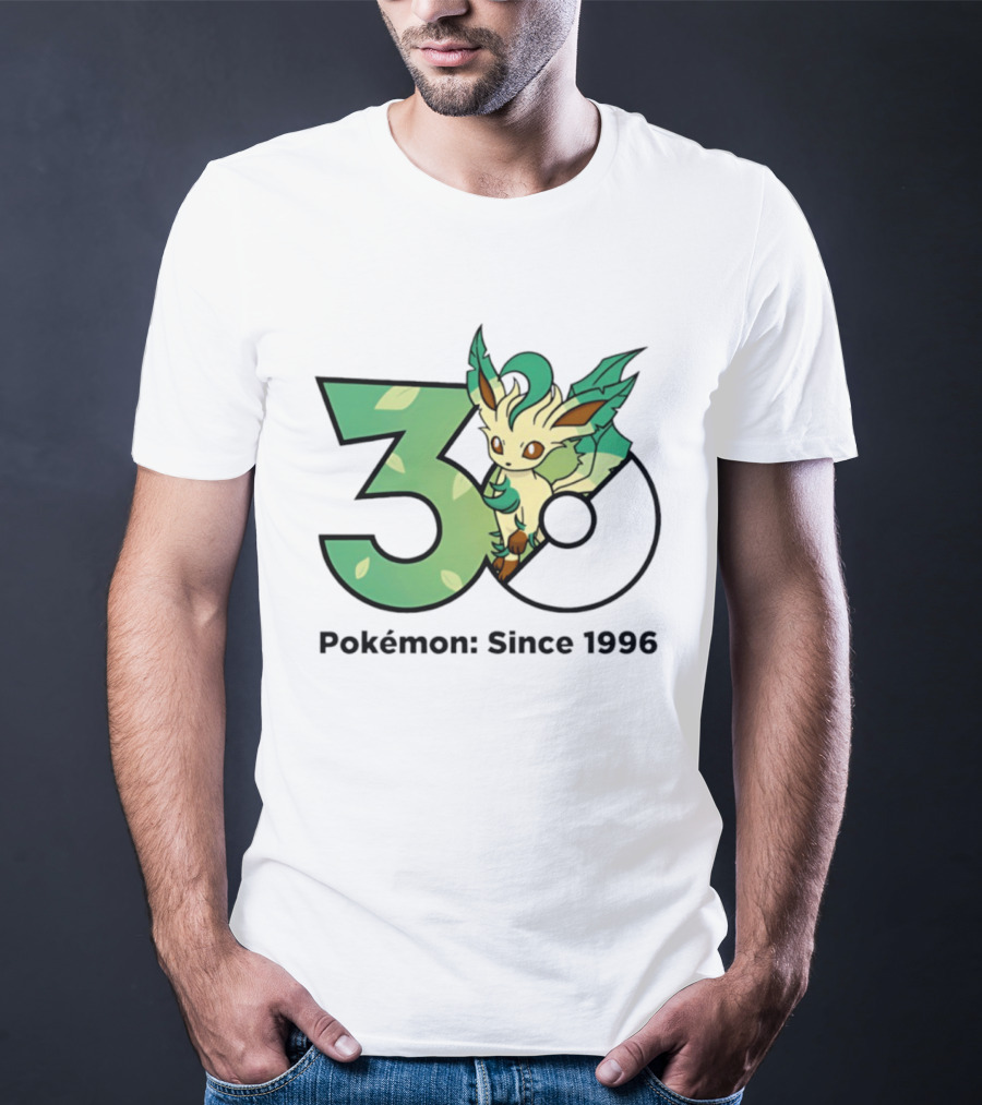 Leafeon Pokemon 30th Anniversary Since 1996 T-Shirt