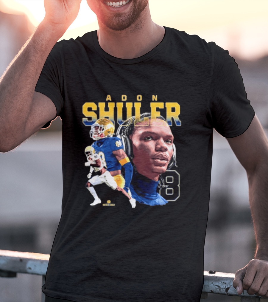 Adon Shuler 8 Notre Dame NCAA Football Player T-Shirt
