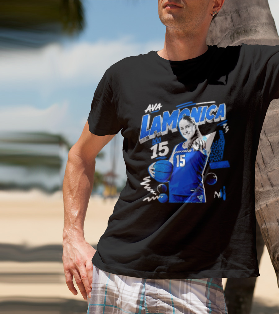 Ava LaMonica 15 Buffalo Bulls NCAA Women's Basketball Player Jersey Number T-Shirt