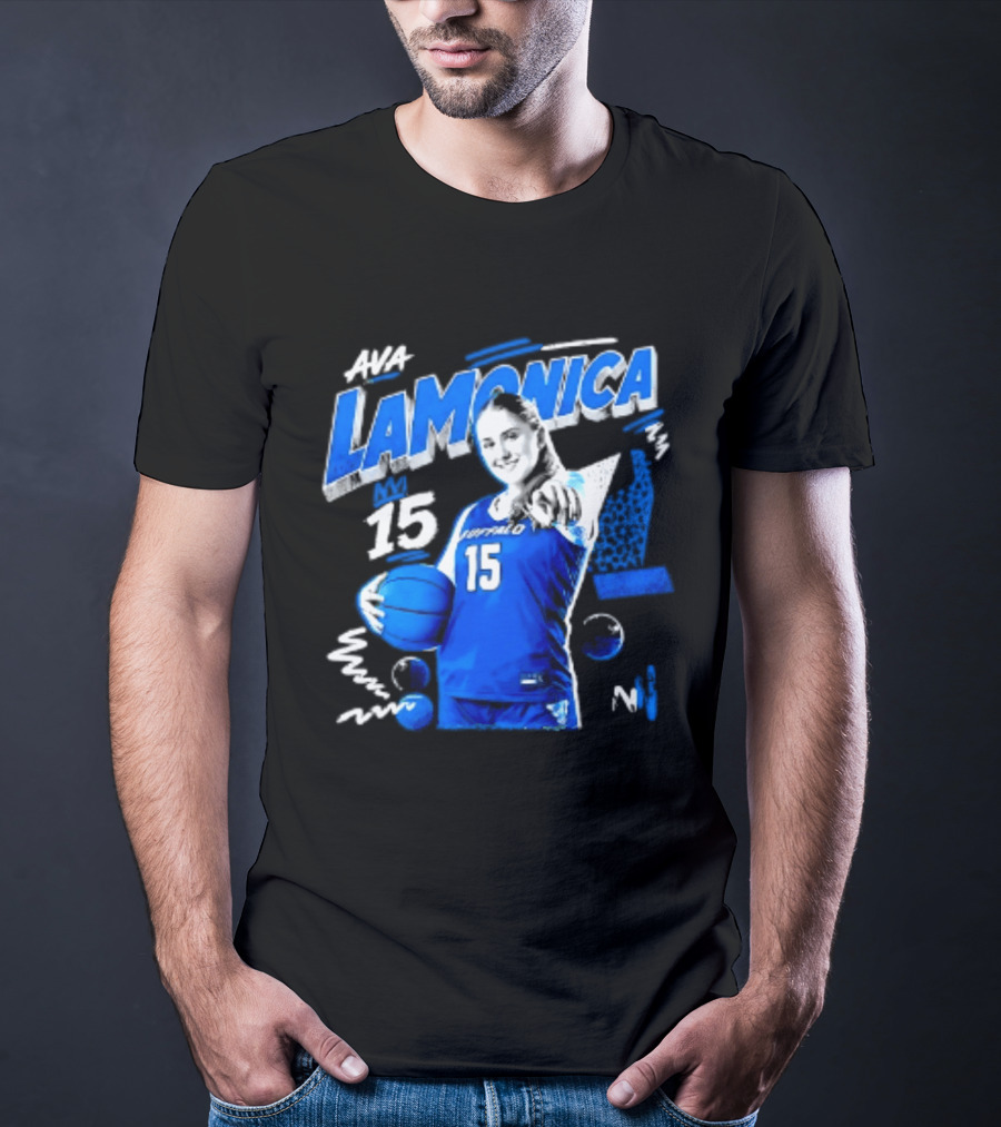 Ava LaMonica 15 Buffalo Bulls NCAA Women's Basketball Player Jersey Number T-Shirt
