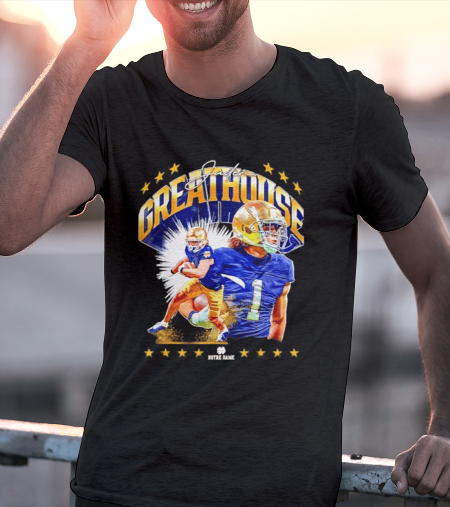 Jaden Greathouse Notre Dame NCAA Football Player Number 1 T-Shirt