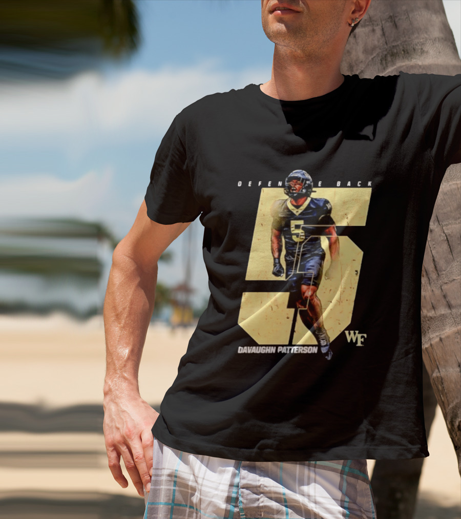 Davaughn Patterson Wake Forest Football Defensive Back Number 5 WF T-Shirt