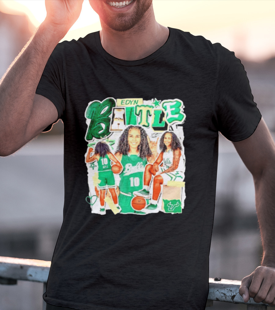 USF NCAA Women's Basketball Edyn Battle 10 Jersey T-Shirt
