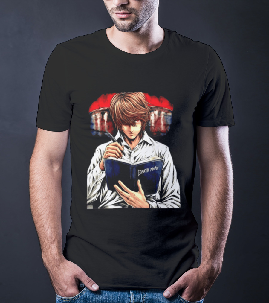 Light Yagami Intense Look Death Note Anime Fan Favorite T-Shirt