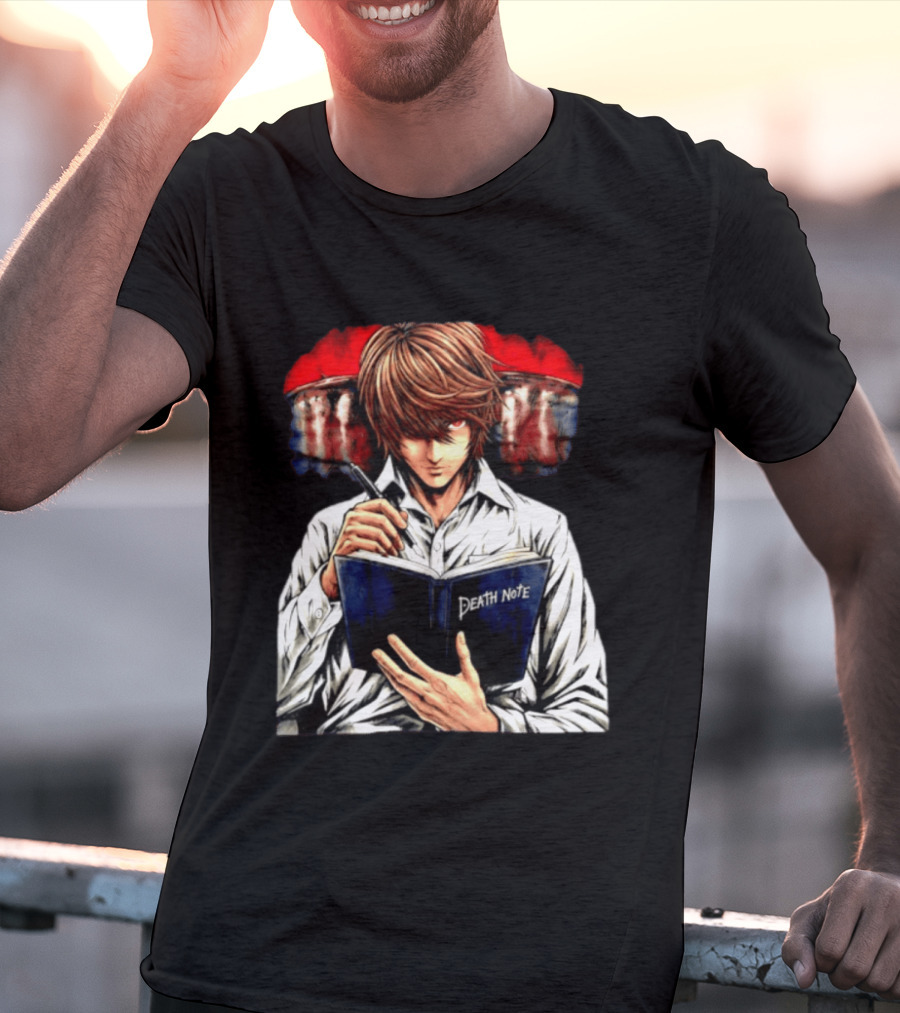 Light Yagami Intense Look Death Note Anime Fan Favorite T-Shirt