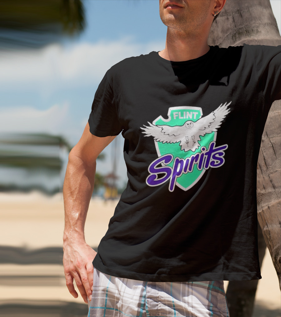 Flint Spirits Eagle Shield Vintage Sports Team T-Shirt