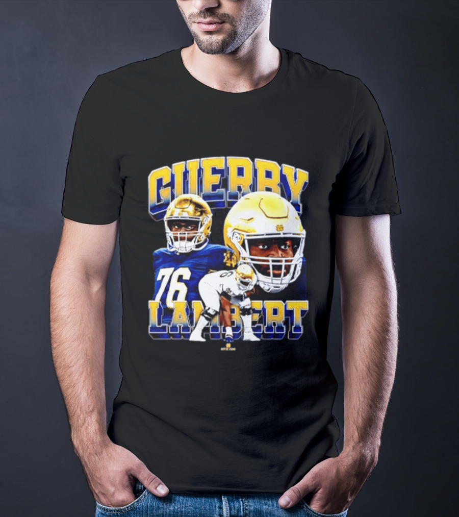 Guerby Lambert 76 Notre Dame NCAA Football Player T-Shirt